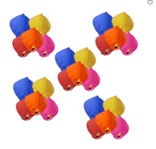 India Desire : Buy Skycandle Candle Flying Lantern- Set of 25 At Rs 449 Only From Snapdeal